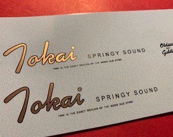 Two Tokai Guitar Headstock Waterslide Metallic Decals - Etsy