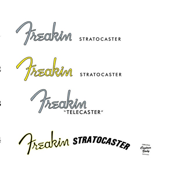 Guitar Headstock Decal Etsy