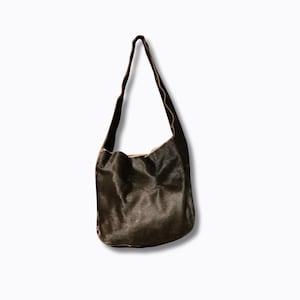 Bolso bohemio vintage BOTTEGA VENETA, bolso hobo Bottega Veneta Intrecciato, bolso de mano de piel marrón de gran tamaño, bolso de hombro.