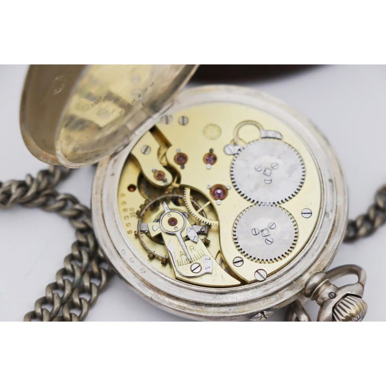 Ulysse Nardin Corps of Engineers USA Pocket Watch 0.900 Silver IWC Case 11084 image 7