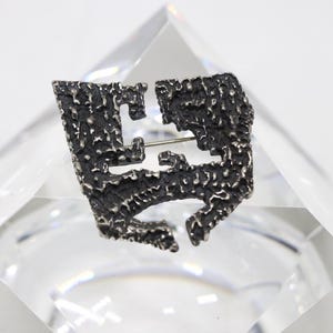 Vintage Brutalist Modernist Robert Larin Canadian Designer Brooch pin