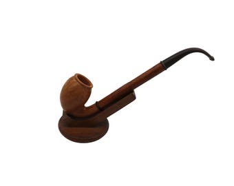 Pipa de fumar Ed Burak Connoisseur de alta gama con acabado en madera natural.