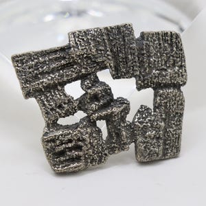 Vintage Brutalist Modernist Robert Larin Canadian Designer Brooch pin