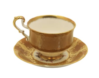 Vintage Paragon Antique Rose Cup and Saucer: Signed Reg Johnson, Made in England