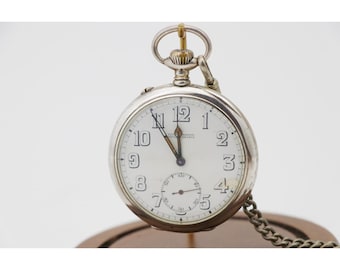 Ulysse Nardin Corps of Engineers USA Pocket Watch 0.900 Silver IWC Case 11084