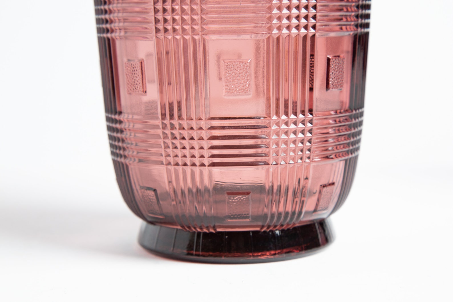 Vintage ART DECO Collectible Purple Depression Glass Vase Etsy