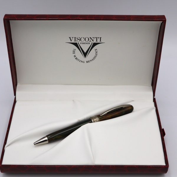 VISCONTI VAN GOGH Marbled Dark Brown Ballpoint Pen -w/ Original Box
