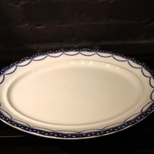 FURNIVALS Limited PLATTER in Derby Pattern, Antique English Porcelain