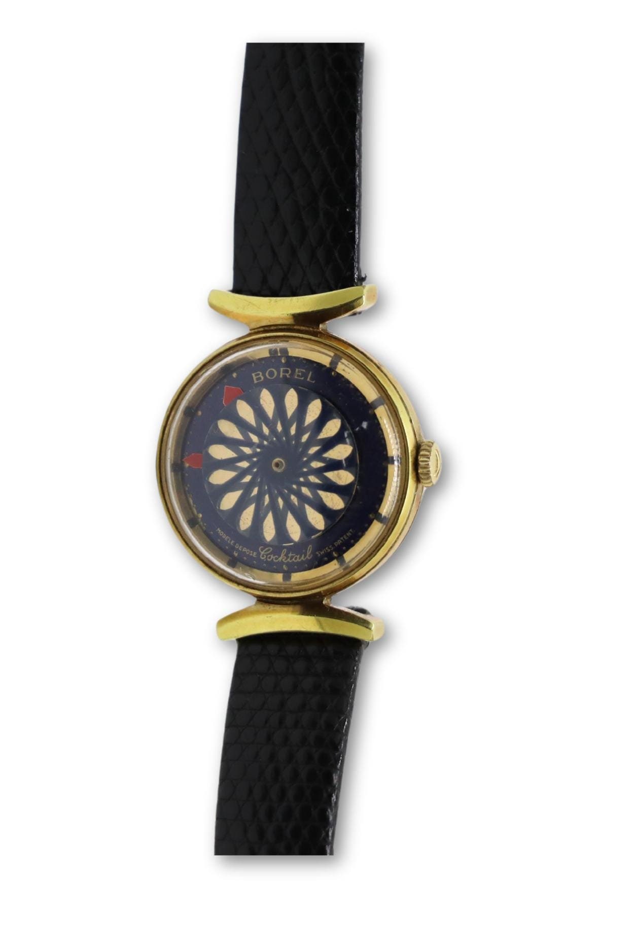 Borel Vintage Leather Watch New Old Stock Ernest Borel Steel Dress Watch 1940s main image 4
