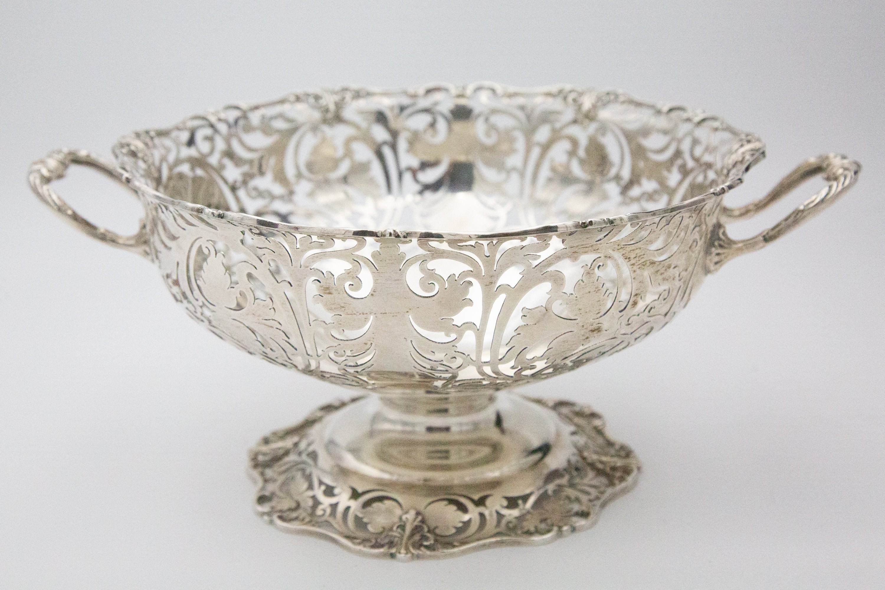 BIRKS Sterling SILVER Compote Pedestal Bowl 770 grams Etsy