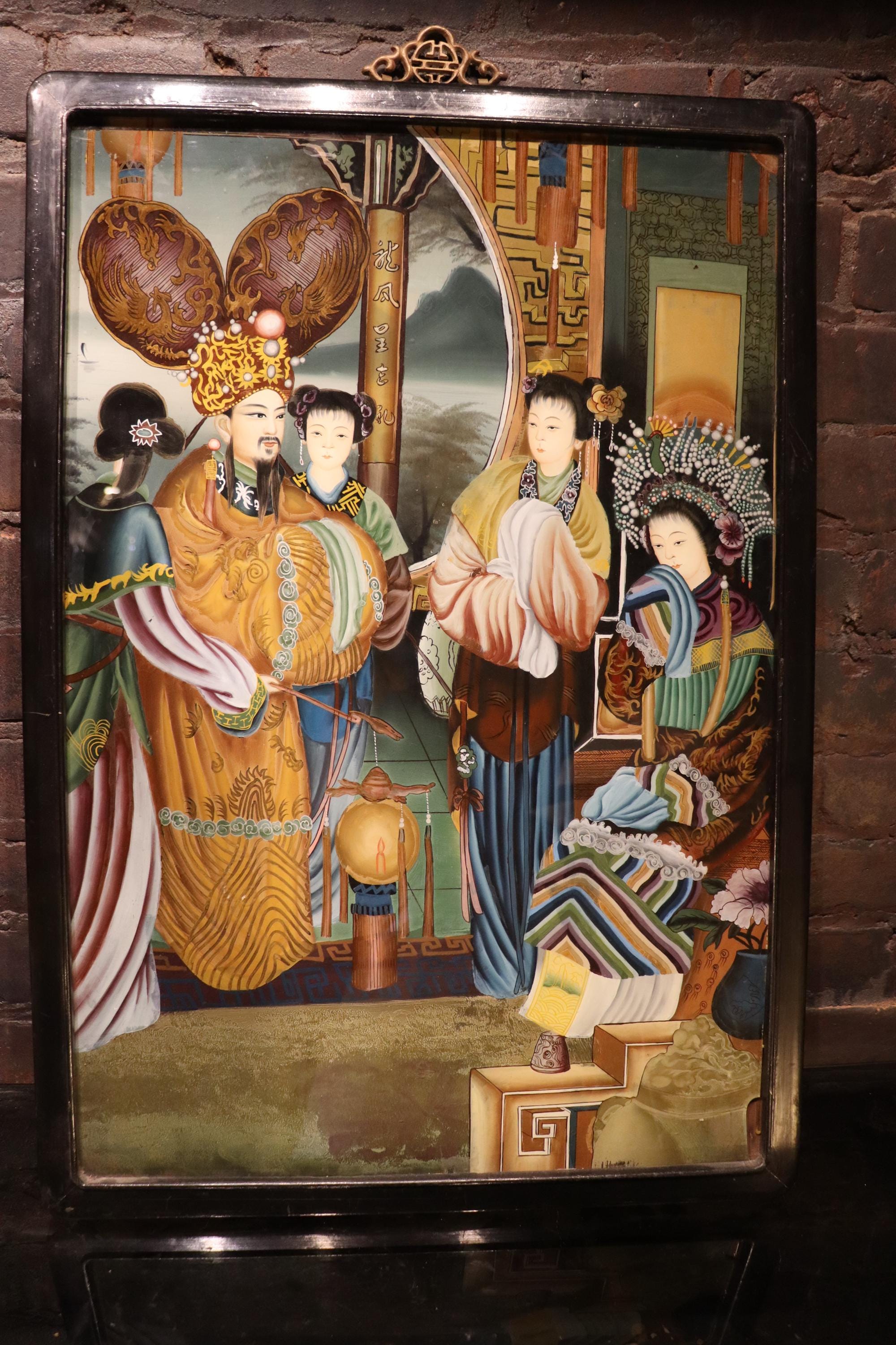 中国　ガラス絵　美人　1960年代製　壁がけ　送料込み250131 中国 ガラス絵 美人 1960年代製 壁がけ 送料込み250131 - メルカリ