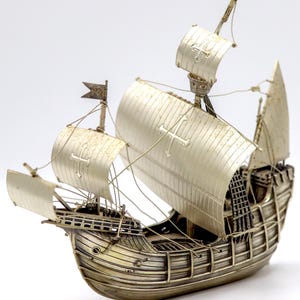 Santa Maria Christopher Colombus Ship Sterling Silver Ship, Sailing Ship Boat, 925 Sterling Silver, Nautical Decor