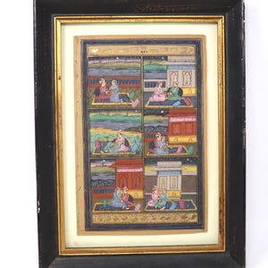 Indian Mughal Miniature Framed Painting