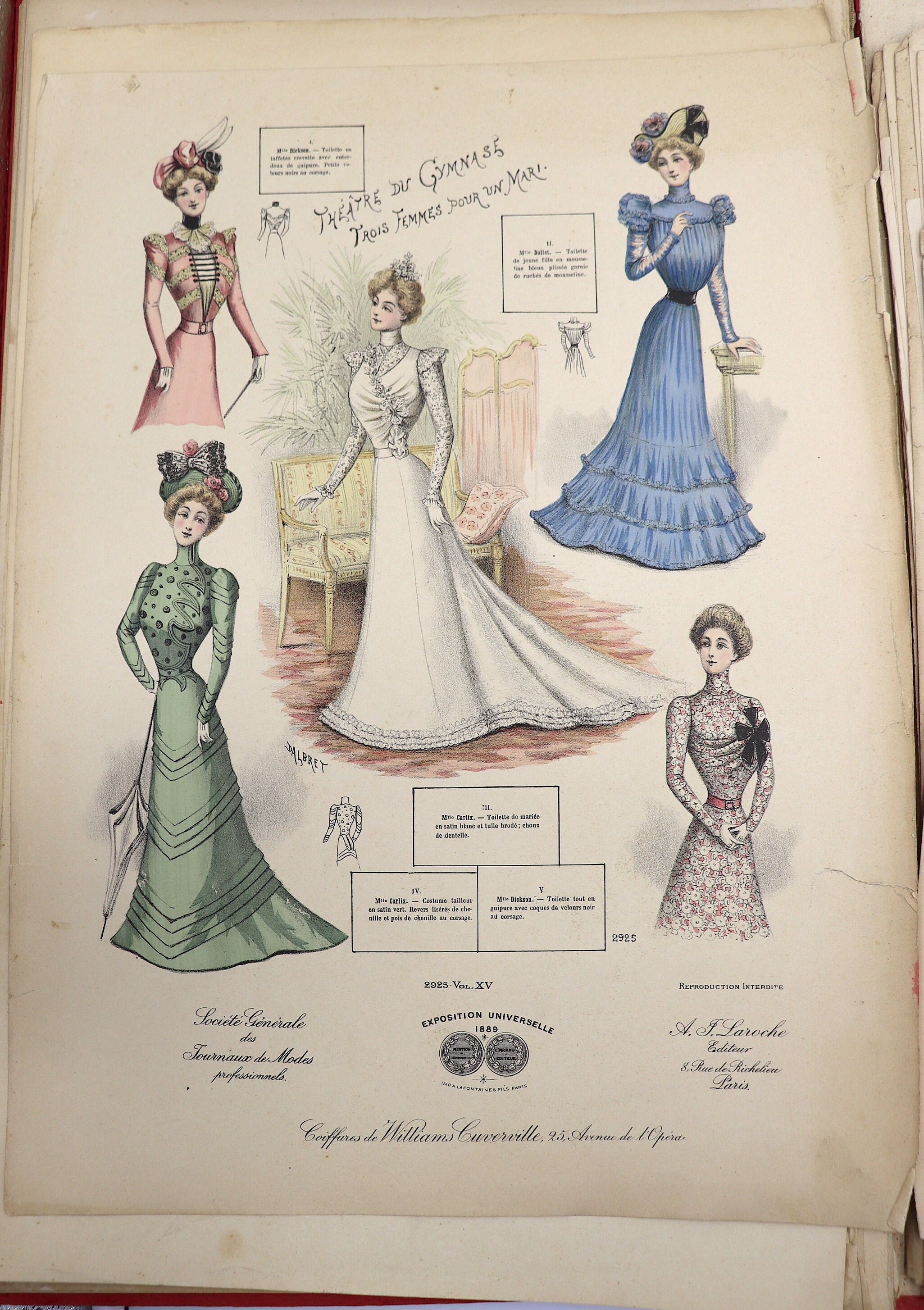 Fashion Plates 1884 to 1914. 19th Century Fashion, Vintage