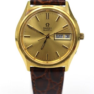Omega watch 18k clearance 0.750 swiss made 1976
