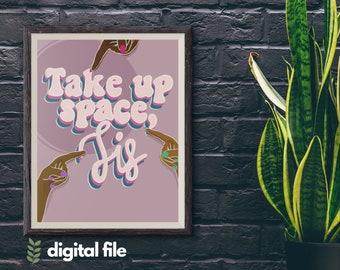 Printable Black Art, Instant Download, Black Woman Wall Art, Black Girl Wall Art, Quote, Word Art