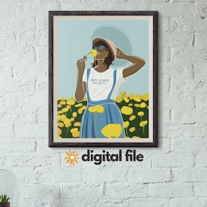 Printable Black Art, Fashion, Instant Download, Black Woman Wall Art, Black Girl Wall Art, Black Lives Matter