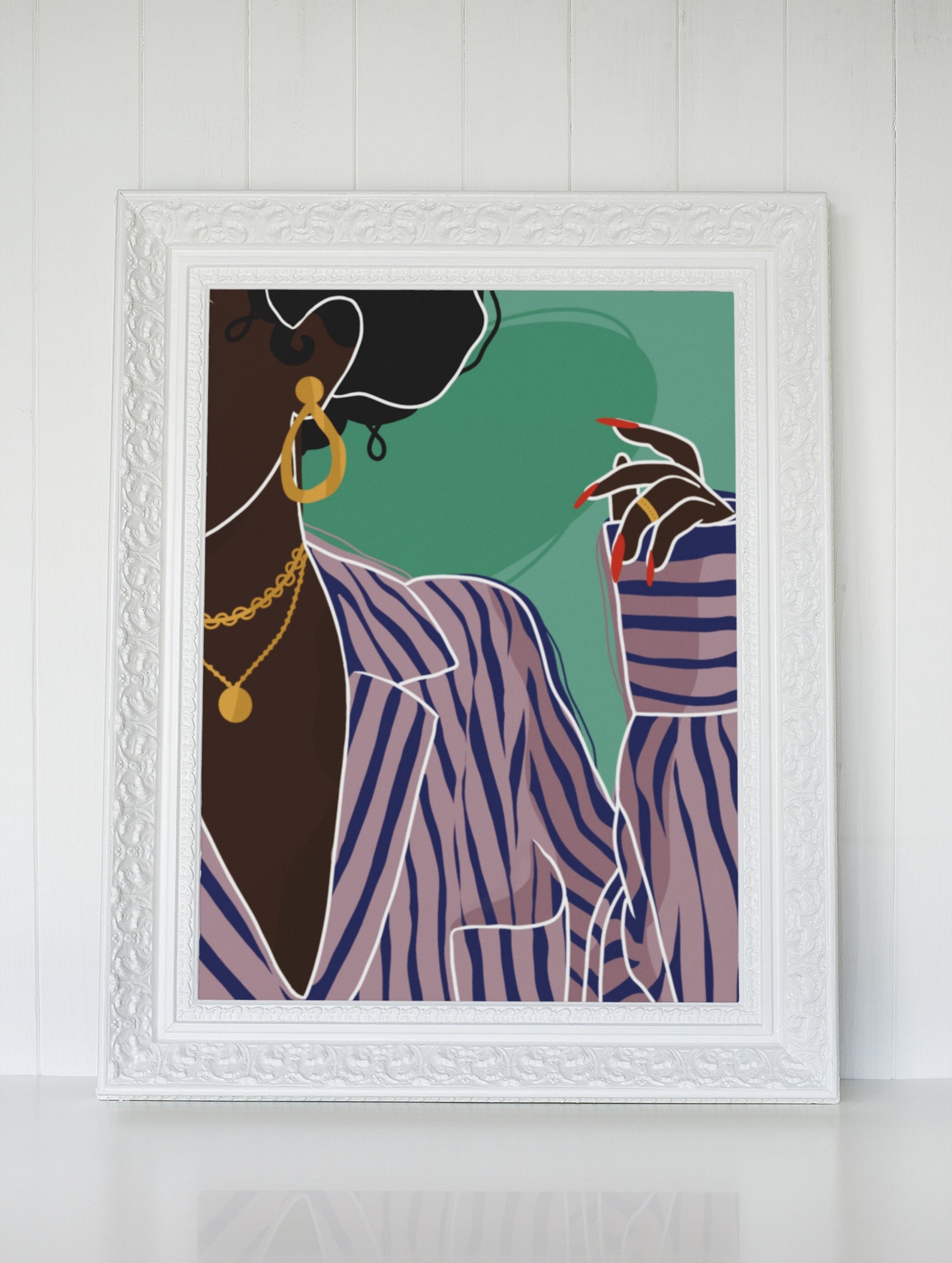 Printable Black Art, Instant Download, Fashion, Black Woman Wall Art ...