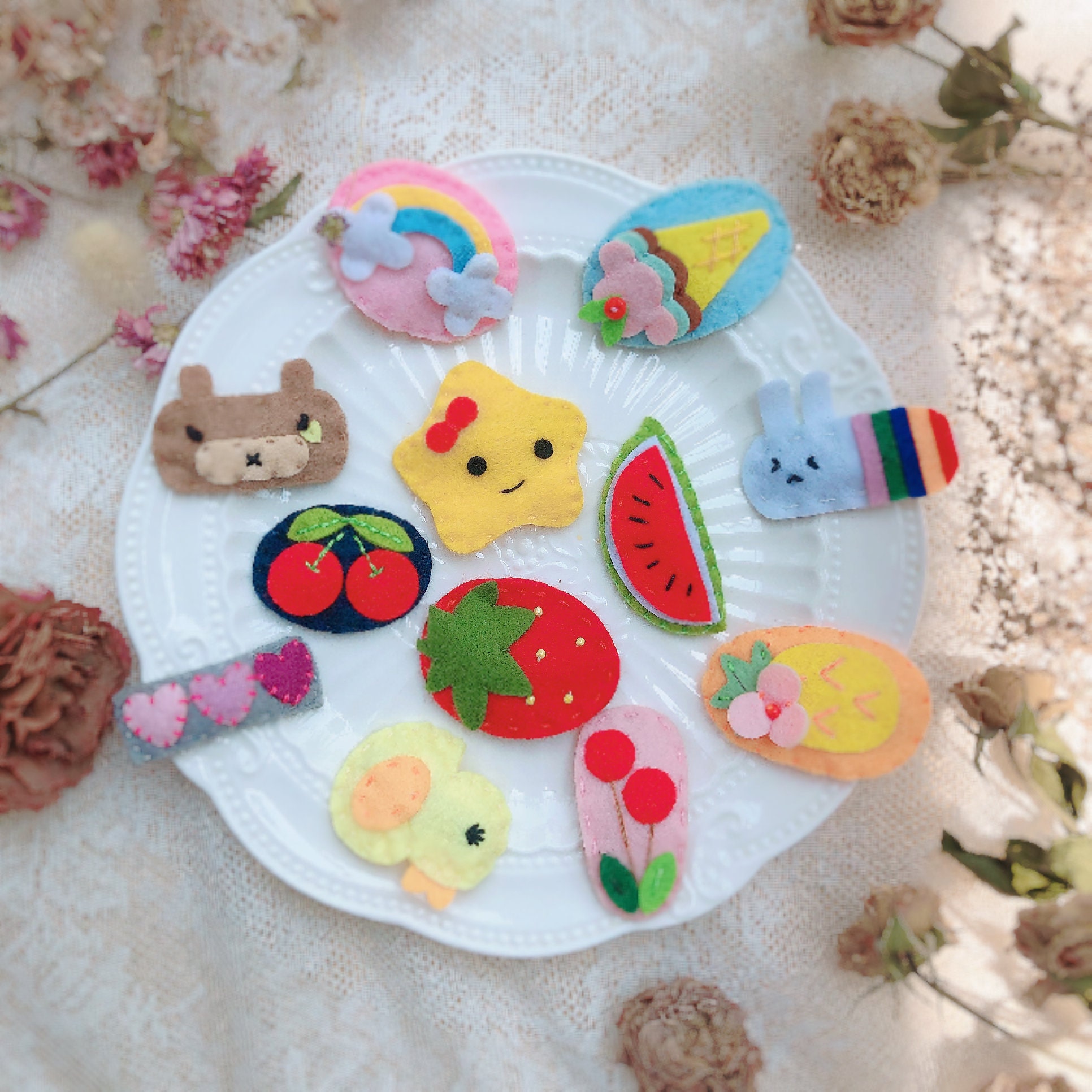 Set of 12 Pcs Handmade Hairclips Little Girl Hair Clips - Etsy Set of 12 Pcs Handmade Hairclips Little Girl Hair Clips - Etsy