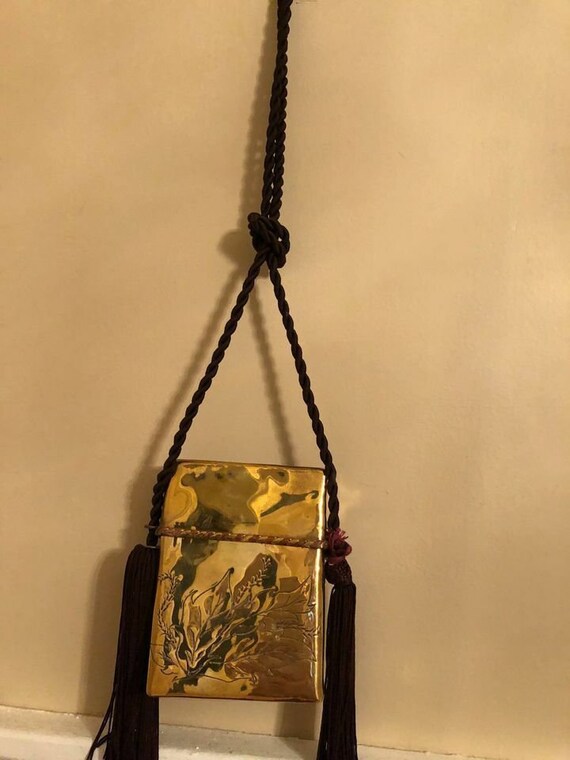 Brass Shoulder Bag - Brass Pillow Purse Antiques … - image 9