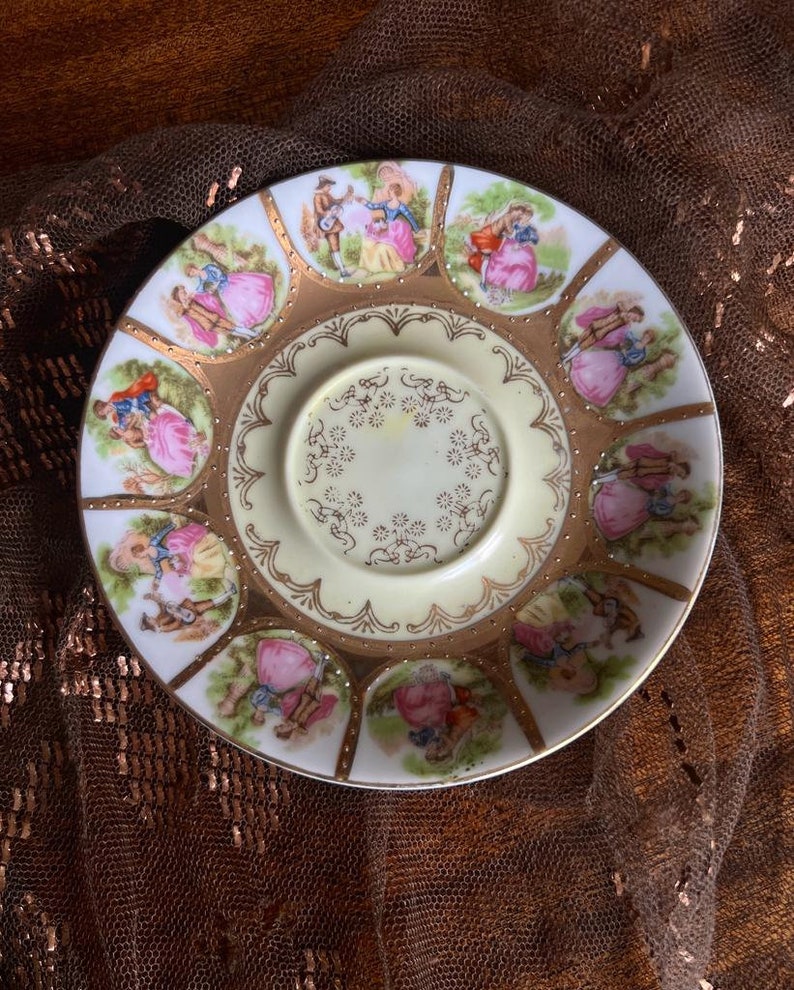 Royal Vienna Froganard Design porslinskopp fat bild 6