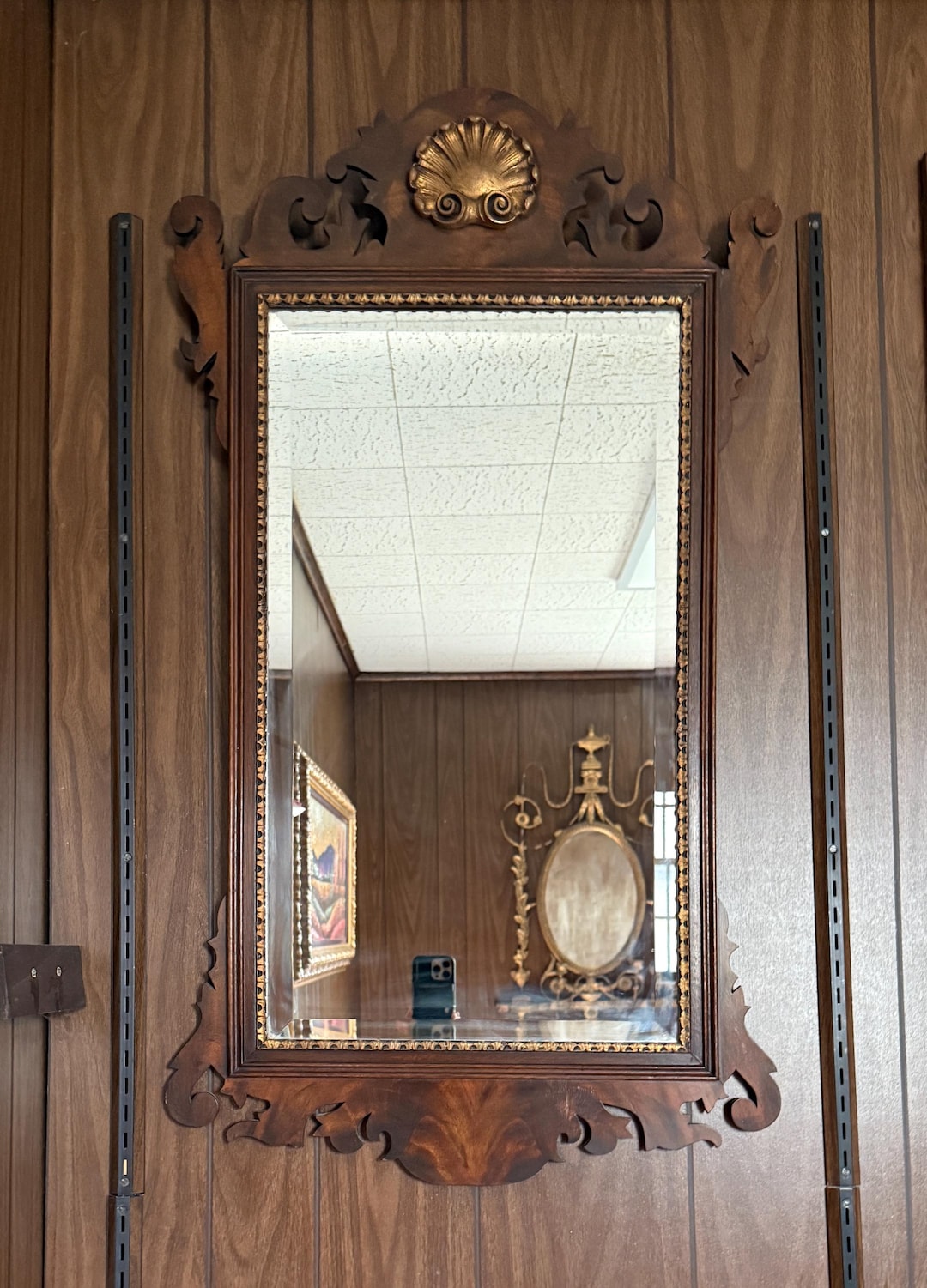 ヴィンテージ ヘンケル ハリス マホガニー ウォールミラー、フェデラル