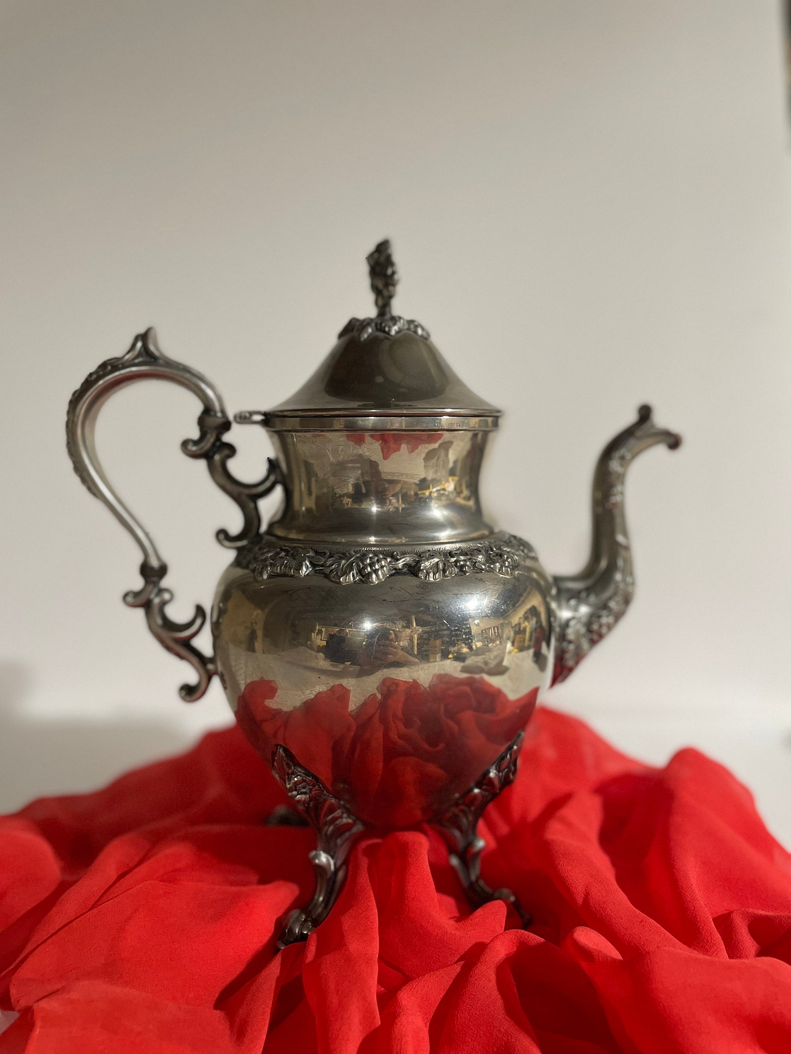 Vintage Silver Plated Copper Tea and Coffee Pot Set With Sugar Etsy