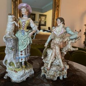Antique german dresden porcelain figurines - Etsy 日本
