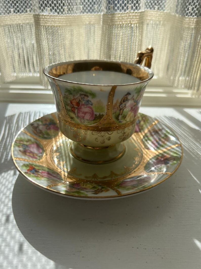 Royal Vienna Froganard Design porslinskopp fat bild 8