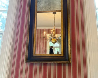 Antique Gilded Mercury Glass Mirror, 19th Century Federal Style