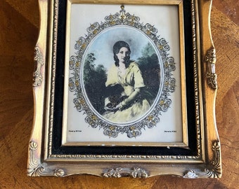 Antique W P Frith W Hall Engraving 1800's English American Ornate Framed