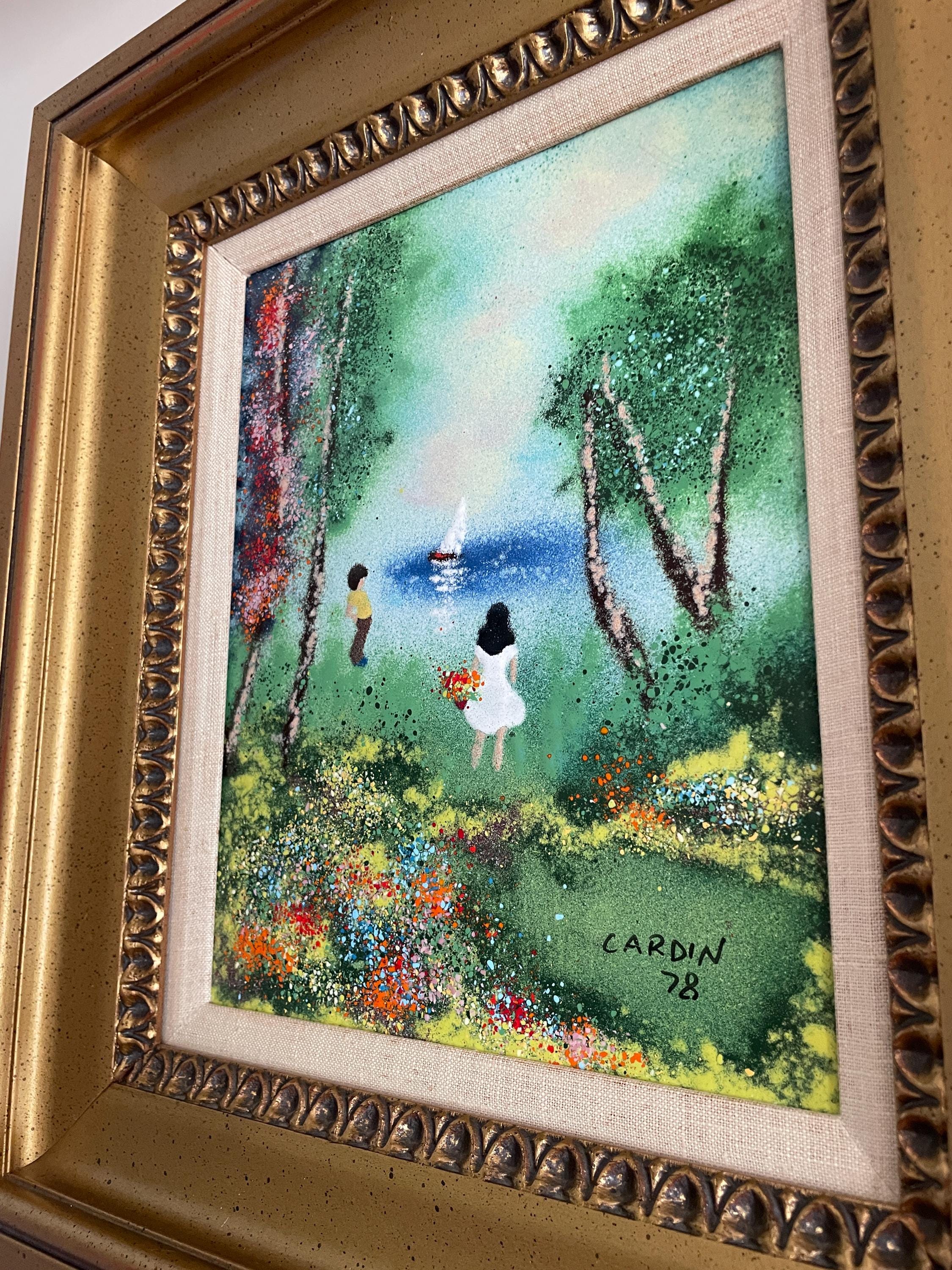 Louis Cardin Signed Original 1978 Artwork Framed Impressionist