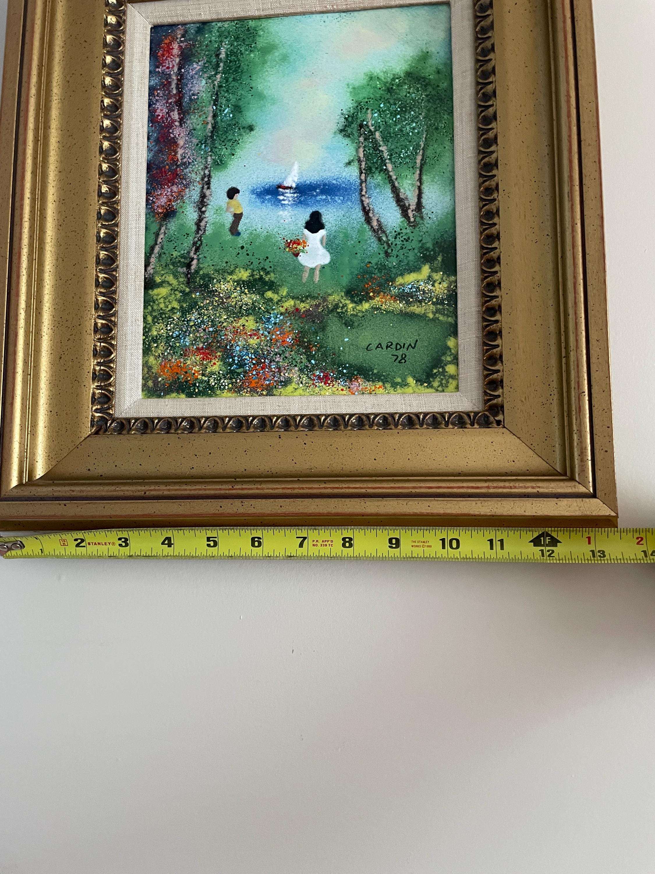 Louis Cardin Signed Original 1978 Artwork Framed Impressionist