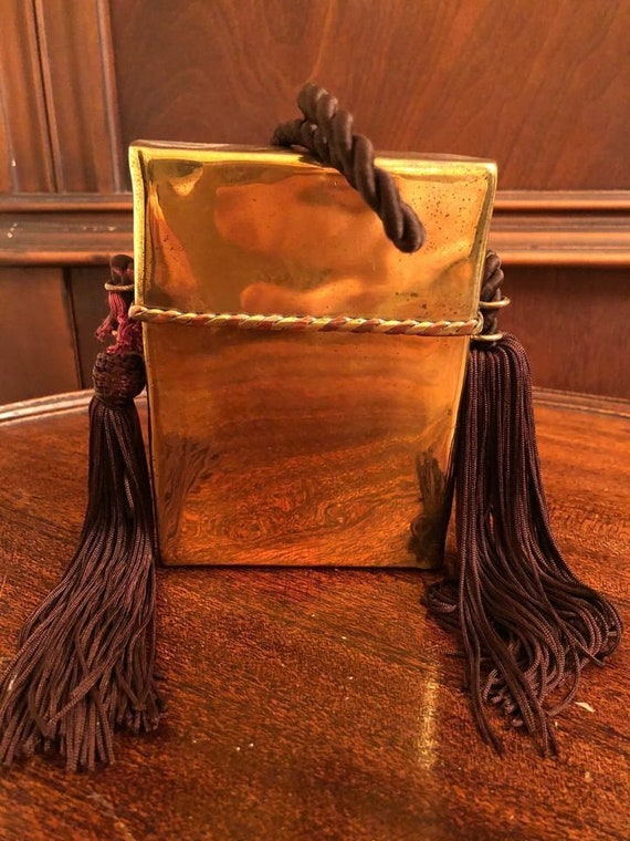 Brass Shoulder Bag - Brass Pillow Purse Antiques … - image 5