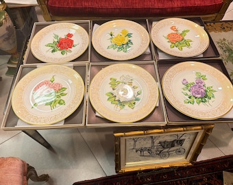 Set of 6 Big French Genevieve Lethu 