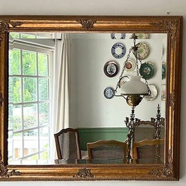 Antique Beveled Glass Picture Frame Etsy