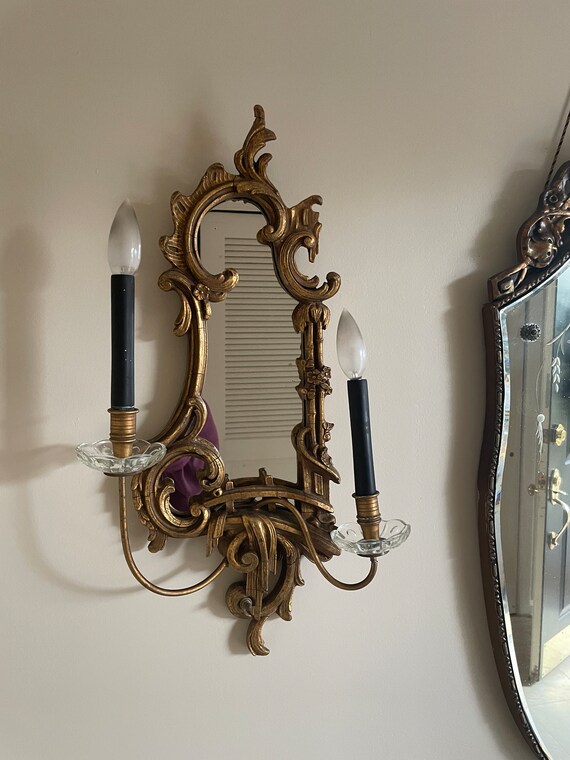 Mirrored candle sconces discount