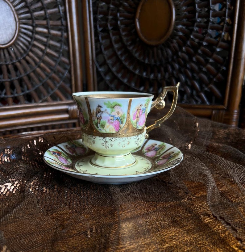 Royal Vienna Froganard Design porslinskopp fat bild 2