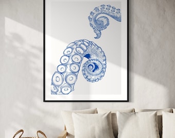 Curly Tentacles - Octopus Tentacles - Ocean Sea Life Print