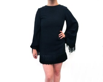 womens fringe mini dress