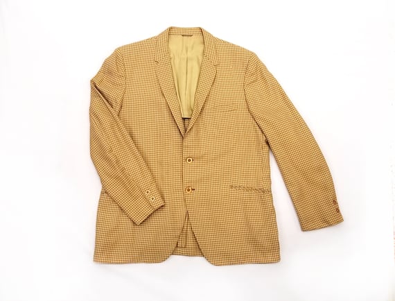 Vintage 1960s McAlpin's Yellow Plaid Men’s Suit Ja