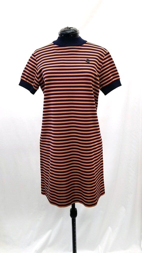 Vintage 1960s Striped T-Shirt Dress