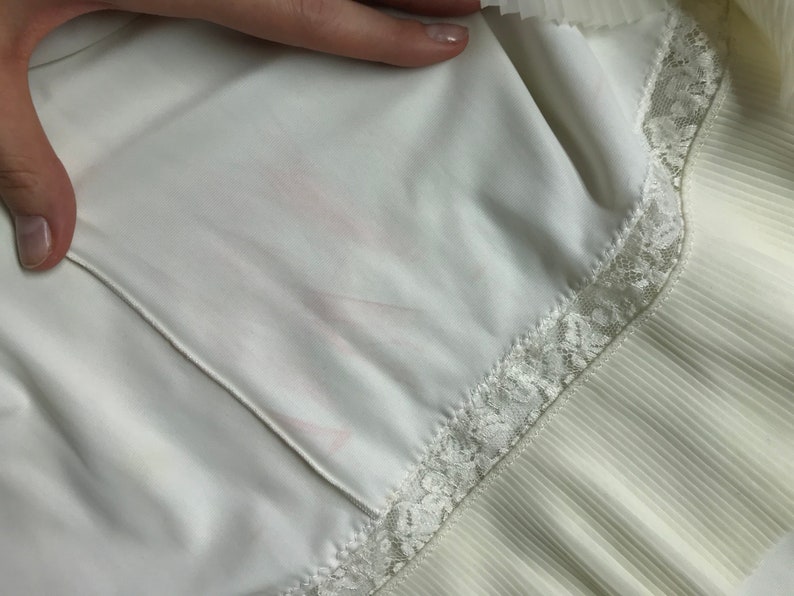 Vintage 1990s Slip Dress with Pleated Bust and Hem