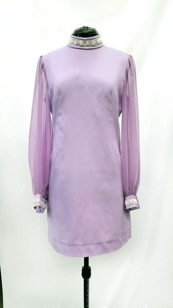 Vintage 1960s Lavender Party Dress