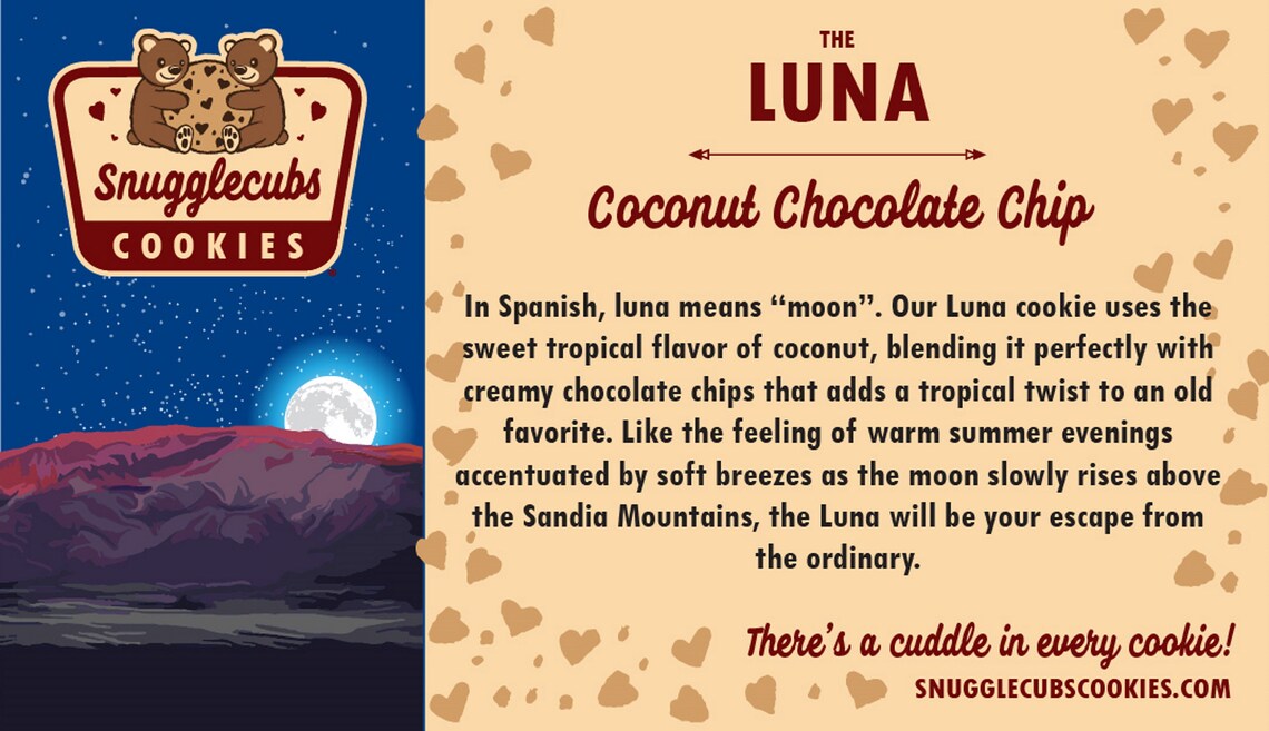 The Luna Cookie Chocolate Chip With Coconut half Dozen Etsy