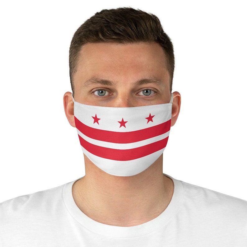 Washington DC Flag Mask State Flag Face Mask United States Etsy