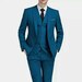 Men's turquoise 3 piece or 2-piece suits, men's teal peacock suits, waistcoats, blazers, wedding suits for groom, groomsmen suits 