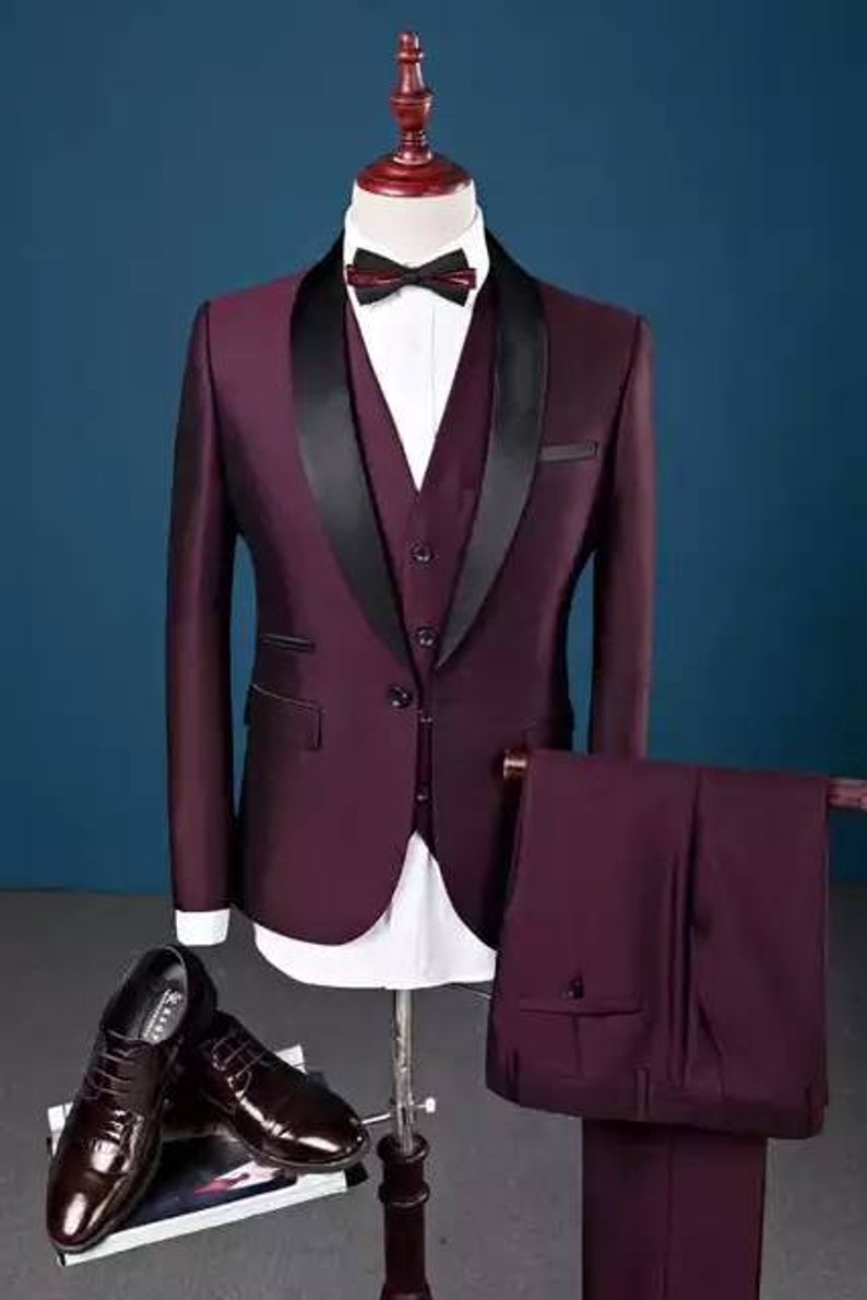 groomsmen/'s suits party suits with waistcoat and blazer tuxedo suits White men/'s 3 piece wedding suits also in navy blue and burgundy