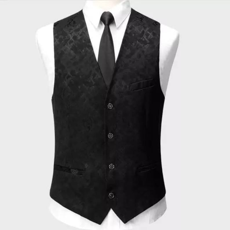 also in dark navy blue groom and groomsmen suits tuxedos suits 3-piece wedding suits with waistcoat Black quilted 3-piece men/'s suits