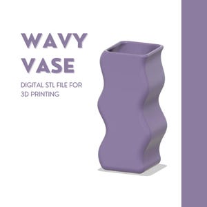 Wavy Vase STL File - DIGITAL FILE for 3D Printing